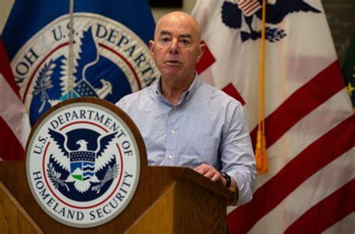 Secretary of Homeland Security Alejandro Mayorkas and his wife Tanya